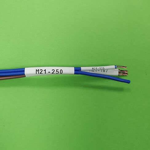 بديل شريط الملصقات المتوافق لـ M21-187-C-342-WT-أسود على أبيض متوافق مع طابعات الملصقات BMP21-PLUS/LAB، عرض 0.33 بوصة، الطول 6.89 بوصة in Kuwait
