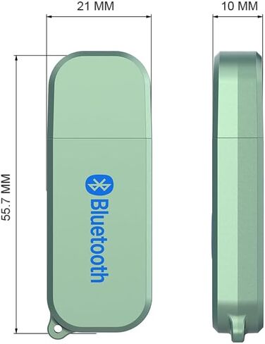 محول سيارة بلوتوث 5.3 صغير، جهاز استقبال بلوتوث USB مع محول مقبس Aux لاسلكي 3.5 ملم طقم سيارة بدون استخدام اليدين ميكروفون مدمج للسيارة وستيريو المنزل والمزيد in Kuwait