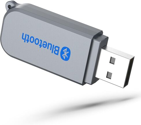 محول سيارة بلوتوث 5.3 صغير، جهاز استقبال بلوتوث USB مع محول مقبس Aux لاسلكي 3.5 ملم طقم سيارة بدون استخدام اليدين ميكروفون مدمج للسيارة وستيريو المنزل والمزيد in Kuwait