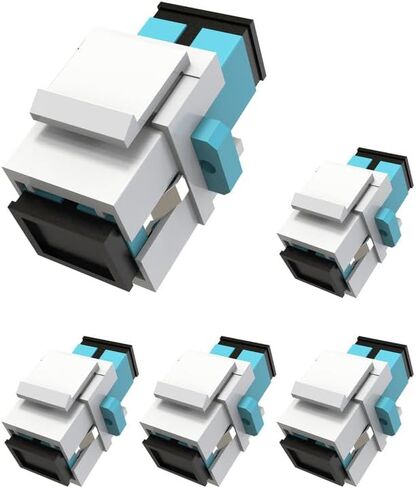 2Pack SC Fiber Optic Coupler Singlemode Keystone Jack for Patch Panels and Wall Plates Fiber Optic Cable Adapter (Grass Green，Angled Physical Contact) in Kuwait