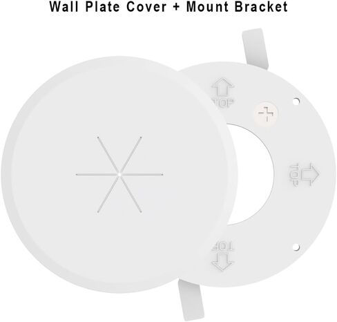 Black Wall Plate Cable Pass Through Integrated Round Wall Plate Mounting Bracket, Screwless Silicone Wall Plate Cover for Low Voltage HDTV cables and Wires Hidden in Wall, 2-Pack in Saudi Arabia