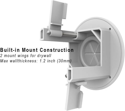 Black Wall Plate Cable Pass Through Integrated Round Wall Plate Mounting Bracket, Screwless Silicone Wall Plate Cover for Low Voltage HDTV cables and Wires Hidden in Wall, 2-Pack in Saudi Arabia