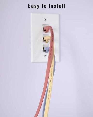Ethernet Wall Plate 1 Port, Single Gang RJ45 Wall Plate with Cat7 Coupler, Metal Shielded Female Keystone for Cat5, Cat5e, Cat6, Cat6a, Cat7 network Cable, White, Pack of 1 in Saudi Arabia