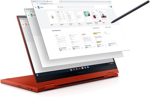 Galaxy Chromebook 2in1-13.3" 4K UHD AMOLED Chromebook Touchscreen - Chromebook with Stylus Pen - i5-10210U - Backlit Keyboard, Wi-Fi 6, USB C, Fingerprint (8GB RAM| 256GB SSD+32G SD Card) in Saudi Arabia