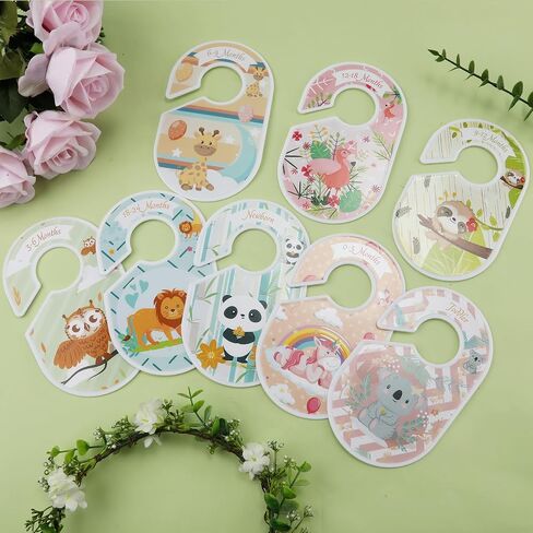 SAVITA 8pcs Baby Clothes Dividers, Nursery Closet Dividers Cute Animals Baby Closet Size Dividers from Newborn to 24 Months Nursery Closet Hanger for Infant Wardrobe in Saudi Arabia