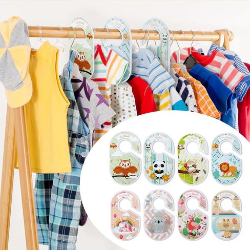 SAVITA 8pcs Baby Clothes Dividers, Nursery Closet Dividers Cute Animals Baby Closet Size Dividers from Newborn to 24 Months Nursery Closet Hanger for Infant Wardrobe in Saudi Arabia