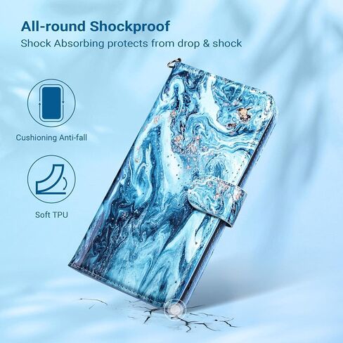 ULAK Compatible with iPhone 11 Pro Max Wallet Case for Women Girls, PU Leather Folio Flip Cover with Card Holder Kickstand, Protective Folio Purse Case (Navy Blue) in Saudi Arabia