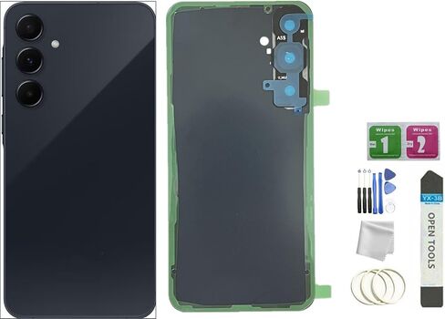 Galaxy A55 Back Glass Replacement for Samsung Galaxy A55 5G Back Cover Glass with Tape+Camera Lens+Tools (Iceblue Latin/Blue) in Kuwait