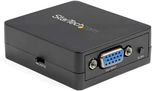 محول StarTech.com 1080p VGA إلى RCA - من الكمبيوتر إلى التلفزيون - محول S-Video يعمل بمنفذ USB مع مقياس ديناميكي (VGA2VID2) 0.8 بوصة × 2.1 بوصة × 2.4 بوصة in Saudi Arabia