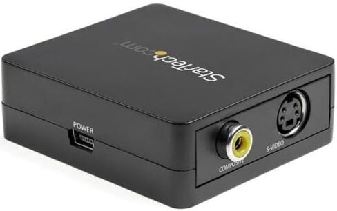 محول StarTech.com 1080p VGA إلى RCA - من الكمبيوتر إلى التلفزيون - محول S-Video يعمل بمنفذ USB مع مقياس ديناميكي (VGA2VID2) 0.8 بوصة × 2.1 بوصة × 2.4 بوصة in Saudi Arabia