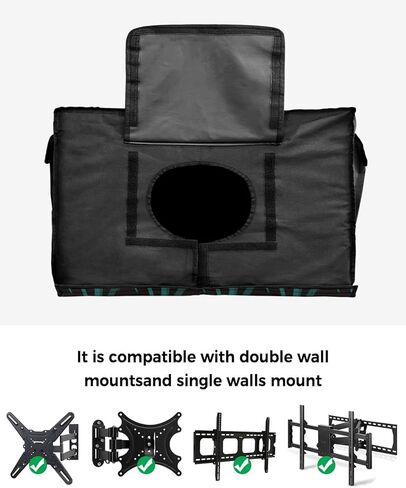 غطاء تلفزيون خارجي - نباتات شجرة جوز الهند وطيور النورس عند غروب الشمس مقاوم للماء ومقاوم للطقس مقاس 60 بوصة - 65 بوصة واقي شاشة تلفزيون LCD متحرك أغطية تلفزيون خارجية in Kuwait