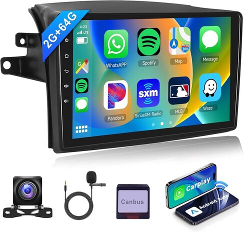 2G 64G Android Car Stereo for Toyota SIENNA 2004-2010,Wireless Carplay Android Auto Car Radio 9’’ Touch Screen Head Unit with GPS WiFi Bluetooth Mirror Link FM RDS Backup Camera Mic in Saudi Arabia
