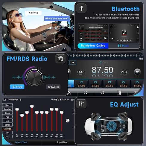 2G 64G Android Car Stereo for Toyota SIENNA 2004-2010,Wireless Carplay Android Auto Car Radio 9’’ Touch Screen Head Unit with GPS WiFi Bluetooth Mirror Link FM RDS Backup Camera Mic in Saudi Arabia