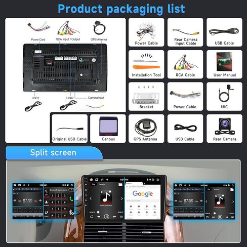 2G 64G Android Car Stereo for Toyota SIENNA 2004-2010,Wireless Carplay Android Auto Car Radio 9’’ Touch Screen Head Unit with GPS WiFi Bluetooth Mirror Link FM RDS Backup Camera Mic in Saudi Arabia