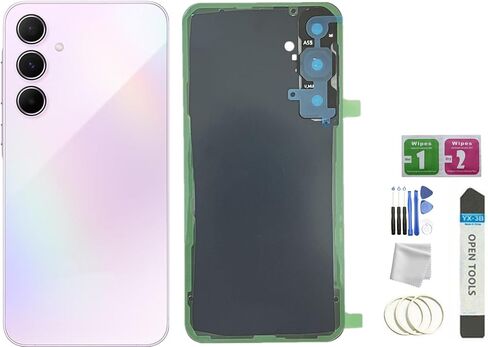 Galaxy A55 Back Glass Replacement for Samsung Galaxy A55 5G Back Cover Glass with Tape+Camera Lens+Tools (Iceblue Latin/Blue) in Kuwait