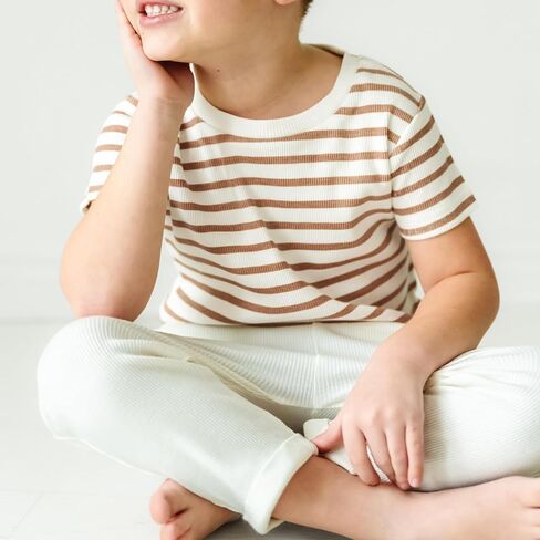 MakeMake Organics GOTS Certified Organic Cotton Infant Toddler Tee and Pant Sets Outfit in Saudi Arabia