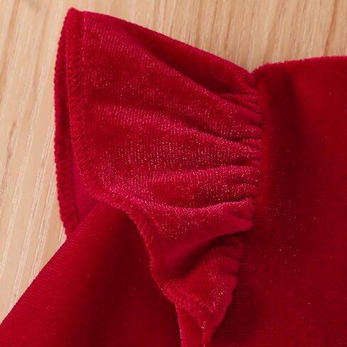 زي عيد الميلاد الأول للفتيات حديثي الولادة بأكمام طويلة وقبعة عيد الميلاد وقبعة الجرس in Kuwait