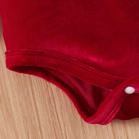 زي عيد الميلاد الأول للفتيات حديثي الولادة بأكمام طويلة وقبعة عيد الميلاد وقبعة الجرس in Kuwait