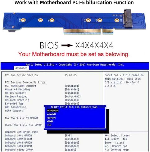 محول ChenYang M.2 NVME إلى PCIe 3.0/4.0 X8 ثنائي NVME/AHCI SSD إلى محول بطاقة توسيع PCI Express Gen4 in Saudi Arabia