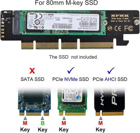 محول ChenYang M.2 NVME إلى PCIe 3.0/4.0 X8 ثنائي NVME/AHCI SSD إلى محول بطاقة توسيع PCI Express Gen4 in Saudi Arabia