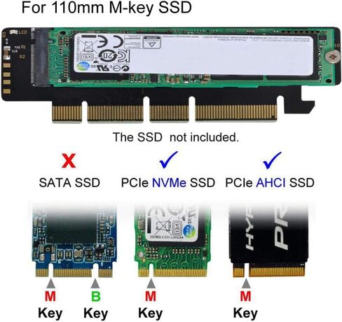 محول ChenYang M.2 NVME إلى PCIe 3.0/4.0 X8 ثنائي NVME/AHCI SSD إلى محول بطاقة توسيع PCI Express Gen4 in Saudi Arabia