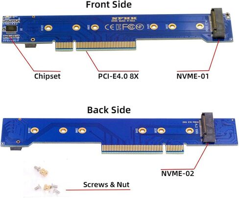 محول ChenYang M.2 NVME إلى PCIe 3.0/4.0 X8 ثنائي NVME/AHCI SSD إلى محول بطاقة توسيع PCI Express Gen4 in Saudi Arabia
