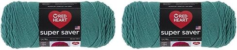 RED HEART 385953 Super Saver Yarn, Jade (Pack of 2) in Saudi Arabia