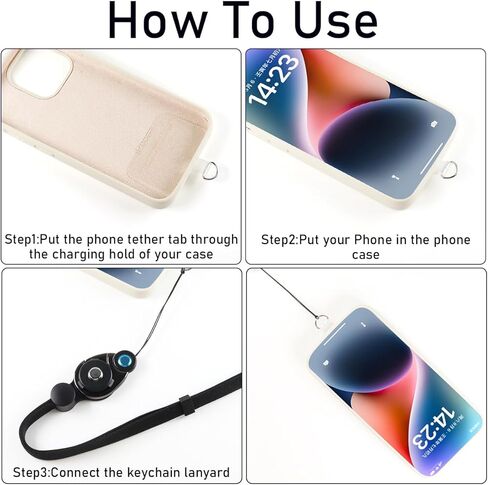 2 In 1 Phone Lanyards, Phone Lanyards and Finger Lanyards, Removable Phone Lanyards, Multifuctional Phone Lanyards with 1 Phone Phone Tether Tab Suit for Most Smartphones in Kuwait