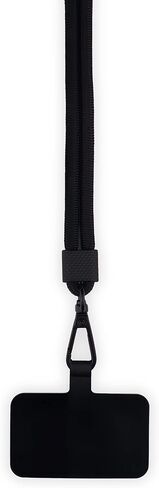 حلقات الهاتف: حبل هاتف حول الرقبة - حبل هاتف محمول حول الجسم - مقود هاتف قابل للتعديل للمشي - مع وسادة صغيرة ومشبك دوار عالي التحمل باللون الأسود in Kuwait