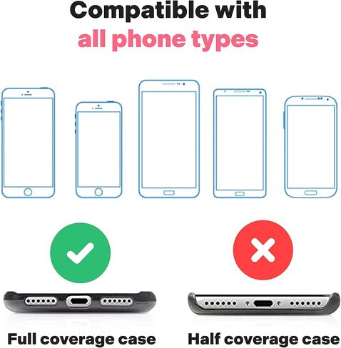 حلقات الهاتف: حبل هاتف حول الرقبة - حبل هاتف محمول حول الجسم - مقود هاتف قابل للتعديل للمشي - مع وسادة صغيرة ومشبك دوار عالي التحمل باللون الأسود in Kuwait