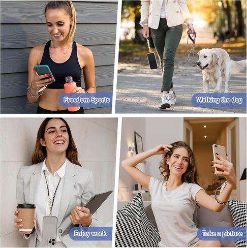 2Pcs Phone Lanyard, Detachable Cellphone Lanyard with 2 Tether Tab Crossbody Neck Strap Phone Charms for Most Phones Bag Purse in Saudi Arabia