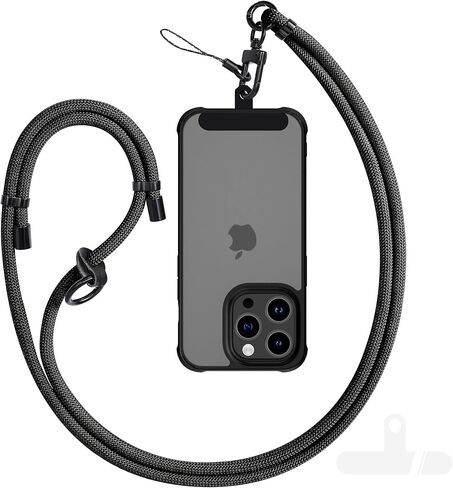 Cell Phone Lanyard Universally，Adjustable Woven Cell Phone Lanyard Crossbody Neck Strap with 2pcs Phone Patch Compatible with Most Smartphones（Beige） in Saudi Arabia