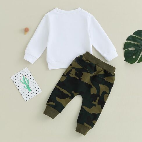 Toddler Baby Boy Clothes Mamas Boys Long Sleeve Letter Sweatshirt Pants Set Infant Newborn Fall Winter Outfit in Saudi Arabia