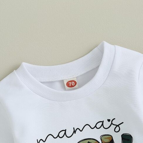 Toddler Baby Boy Clothes Mamas Boys Long Sleeve Letter Sweatshirt Pants Set Infant Newborn Fall Winter Outfit in Saudi Arabia
