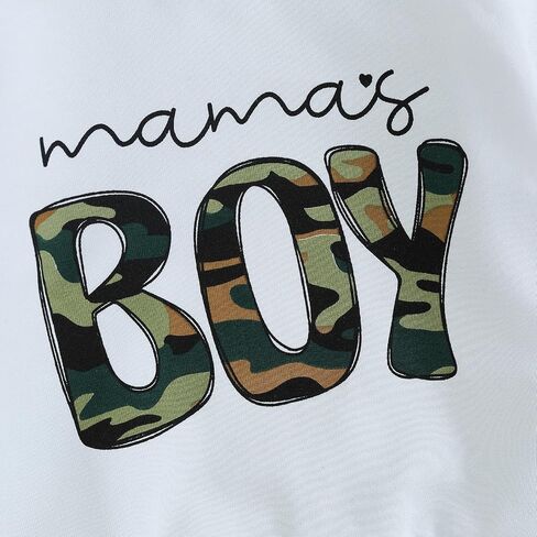 Toddler Baby Boy Clothes Mamas Boys Long Sleeve Letter Sweatshirt Pants Set Infant Newborn Fall Winter Outfit in Saudi Arabia