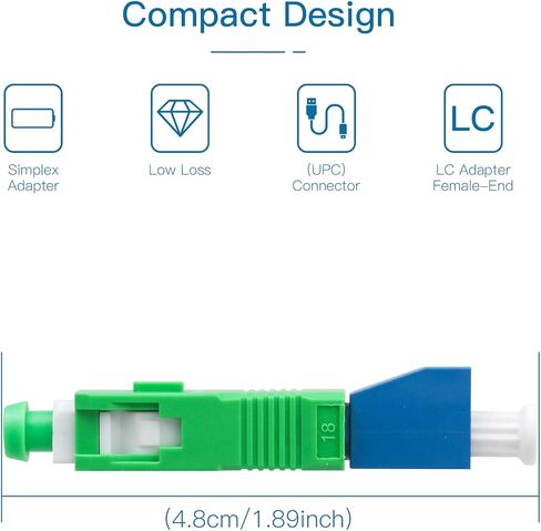 10 Pack Fiber Optic Adapter, 5PC SC/APC Male to LC/UPC Female & 5PC SC/APC Male to LC/APC Female Singlemode Adapter Fiber Optic Connector FTTH Adaptor Convertor for Visual Fault Locator in Saudi Arabia