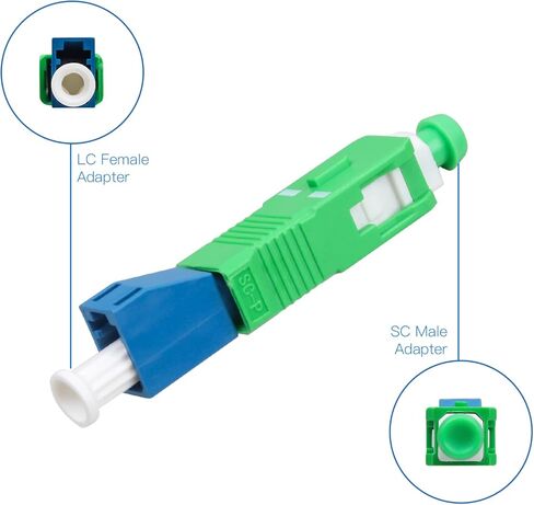 10 Pack Fiber Optic Adapter, 5PC SC/APC Male to LC/UPC Female & 5PC SC/APC Male to LC/APC Female Singlemode Adapter Fiber Optic Connector FTTH Adaptor Convertor for Visual Fault Locator in Saudi Arabia