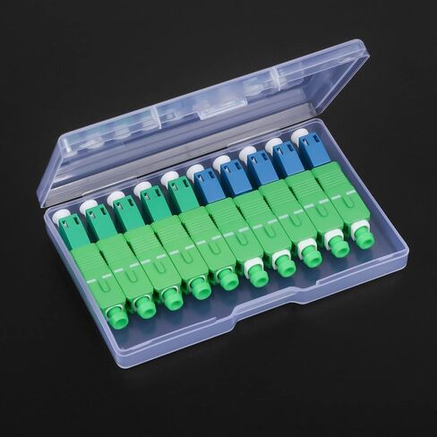 10 Pack Fiber Optic Adapter, 5PC SC/APC Male to LC/UPC Female & 5PC SC/APC Male to LC/APC Female Singlemode Adapter Fiber Optic Connector FTTH Adaptor Convertor for Visual Fault Locator in Saudi Arabia