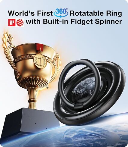 TORRAS 360 درجة فيدجيت سبينر حامل حلقي للهاتف المغناطيسي، مناسب لملحقات PopSocket MagSafe القابلة للإزالة لهاتف iPhone 16،15،14، 13، 12 Pro/Max، Samsung Galaxy، Google، Ostand SpinRing، أسود in Saudi Arabia