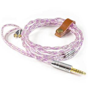 Premium IEM Earphone Audio Cable, Silver-Plated Square Structured Core Wire, Balanced Upgrade Cable, Braided Hi-Fi Replacement Extension Cord 1.2M (4.4mm Jack to 2pin-0.78)