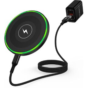 Motorola Wireless Charger for Moto Edge G Stylus 5G 2024 G Power Edge Razr 50 40 Ultra Pro G Play,15W Samsung Fast Charging Pad Station & QC 3.0 Charger for Galaxy S24 Ultra S24+ S23 S22 S21 S20 S10