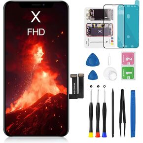 for iPhone Xs Screen Replacement LCD FHD Display 3D Touch Digitizer Frame 5.8 inch Full Assembly with Repair Tool Kit Waterproof Adhesive for Model A1920, A2097, A2098, A2099, A2100