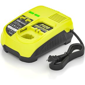 Upgraded Charger Replacement for Ryobi P117 P118 P119 P135 18V charger,Compatible with P102 P104 P105 P106 P107 P108 P109 PBP002 PBP005 PBP006 Battery(Include 2 USB Port)