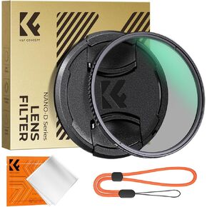 K&F Concept 49mm Circular Polarizer Lens Filter with Filter Cap Optical Glass Ultra Slim Polarizing CPL Filter with 24 Multi-Layer Coatings for Camera Lenses (D Series)