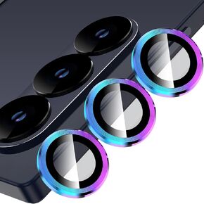 YWXTW for Samsung Galaxy Z Fold 6 Camera Lens Protector, [Drop Protection] HD Individual Anti Scratch Metal Ring Tempered Glass Camera Screen Protector for Z Fold 6 Accessories 2024 (Black)