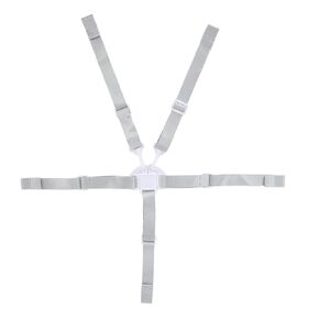 High Chair Harness Replacement,High Chair Straps Adjustable 5 Point Harness Baby Safety Strap Belt with Buckle for Stroller Pushchair(White)