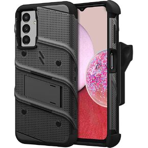 ZIZO Bolt Bundle for Galaxy A14 5G Case with Screen Protector Kickstand Holster Lanyard - Black