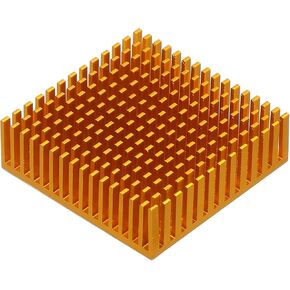 MECCANIXITY 1Pcs 50x50x15mm Heatsink Aluminum Radiator Heat Sink Cooling with Thermal Blue Sticker for Chip CPU, Power Transistor, FET, IC, Power Amplifier,Black in Kuwait