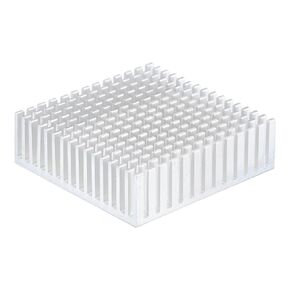 MECCANIXITY 1 قطعة 50 × 50 × 15 مم مشعاع ألومنيوم مشعاع تبريد بالوعة الحرارة مع ملصق أزرق حراري لوحدة المعالجة المركزية، ترانزستور الطاقة، FET، IC، مضخم الطاقة، أسود