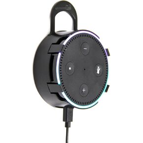 Amaz247 2nd Generation Echo Dot Protective Case for Echo Dot Gen 2, Alexa Case Cover Bag Box Accessories, Wall Mount with Hanger Loop (Black)